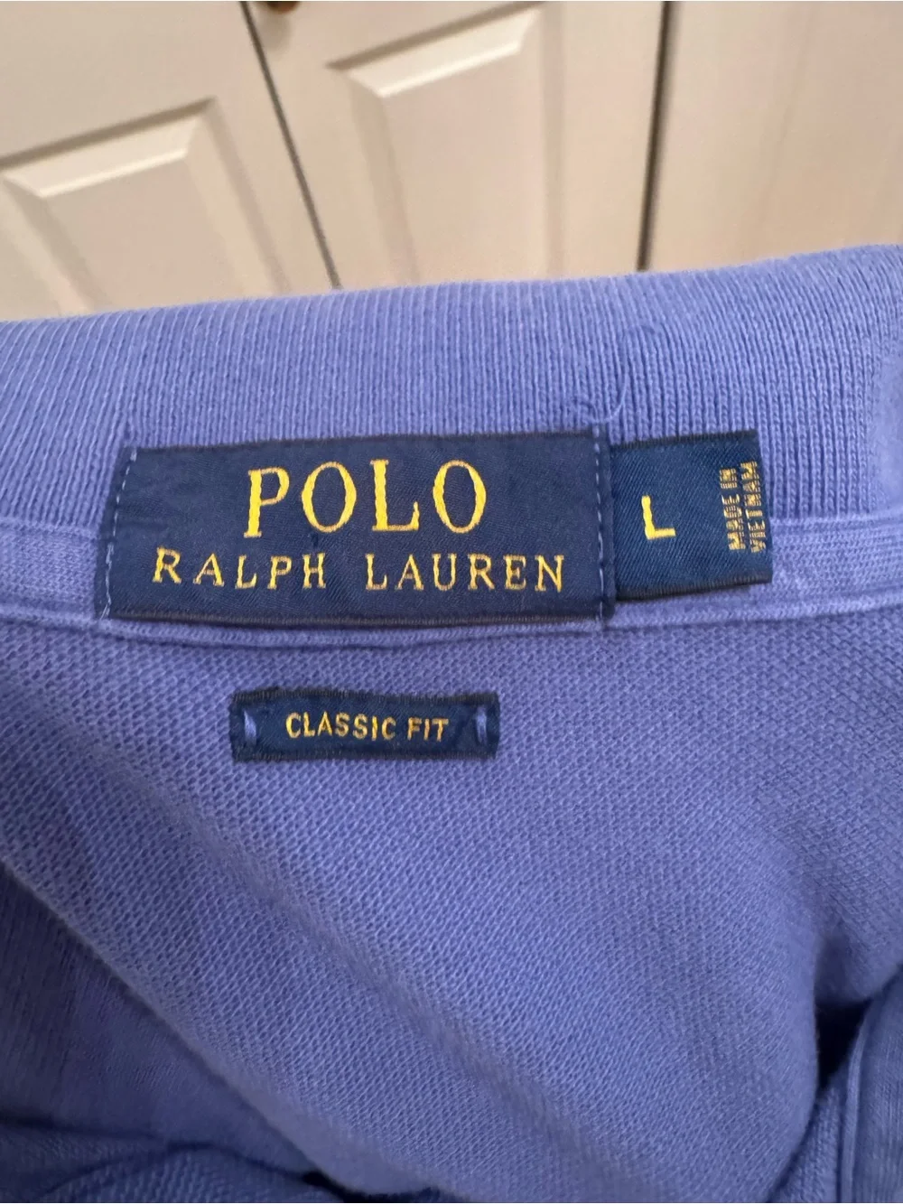 Polo Ralph Lauren Classic Fit Polo L Periwinkle Blue Green Logo
